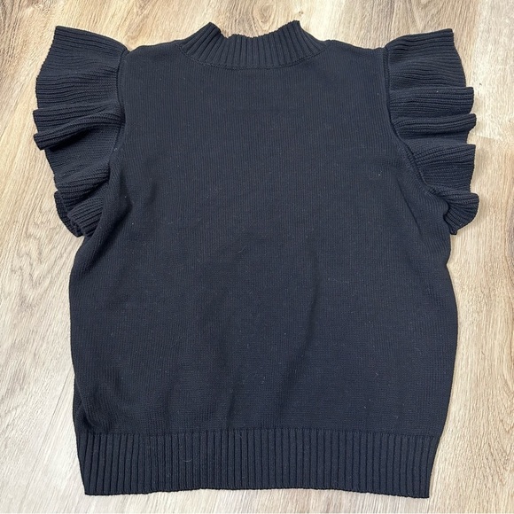 NWT JODIFL Black Butterfly Sleeve Knit Top size S - Picture 8 of 9